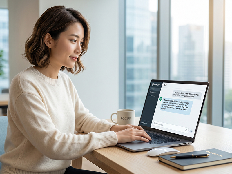 ChatGPT 개인 비서 AI 활용 화면