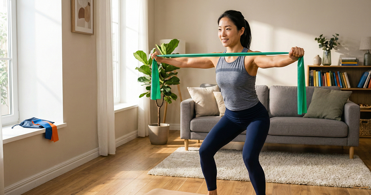 세라밴드 운동 루틴 완전 가이드 (초보~중급)