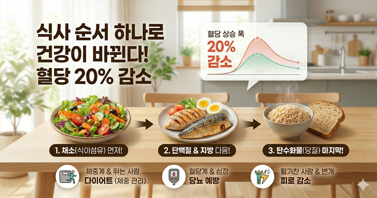 혈당 스파이크 막는 식사 순서의 과학